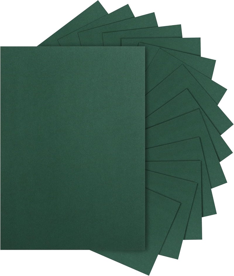 Silunkia 40 Sheets Dark Green Cardstock 8.5 x 11 Crafts Paper, 200gsm/75lb Premium Christmas Green Card Stock for Cards Making, Greeting Cards, School, Menus, Birthday Decorations, Office - Image 1